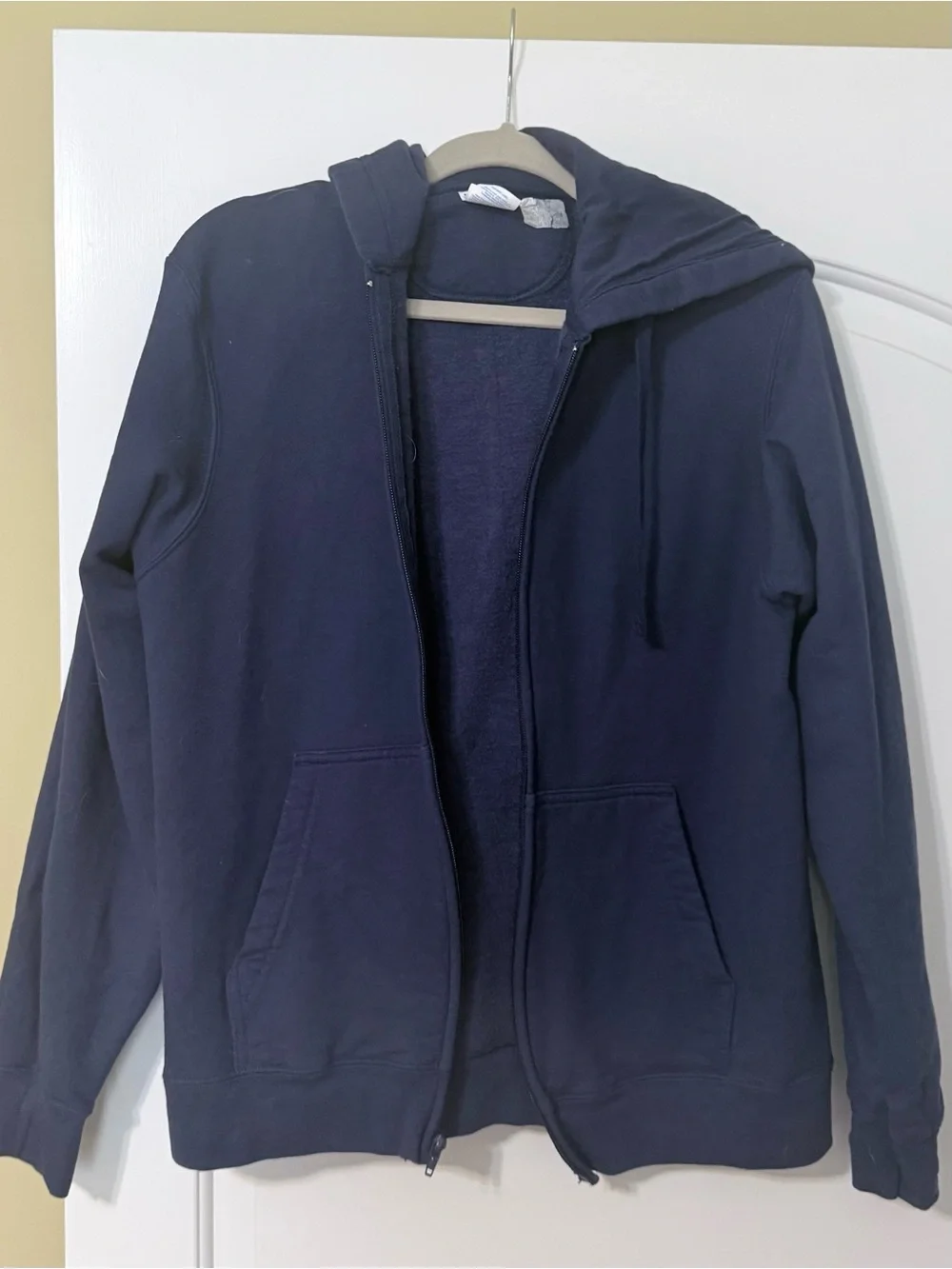 Boys Navy Zip-Up Hoodie Sweater